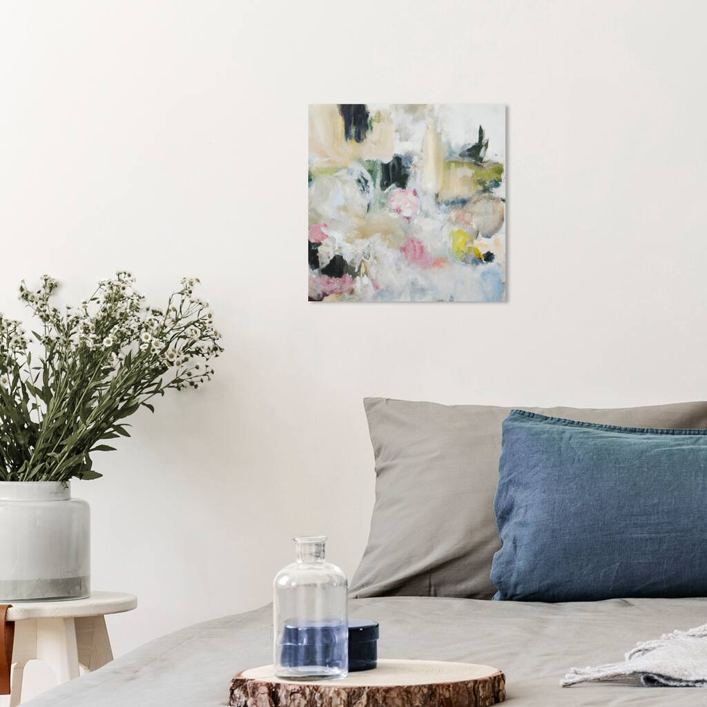 Wynwood Studio Abstract Surreal Blooms White and Farmhouse Wall Art Canvas Print
