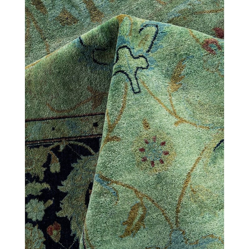 Contemporary Overdyed Wool Hand Knotted Area Rug - 6' 2" x 8' 10"
