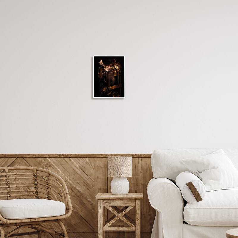 Stupell Vintage Saddle Photography Framed Giclee Art Design by PBurchettePhoto