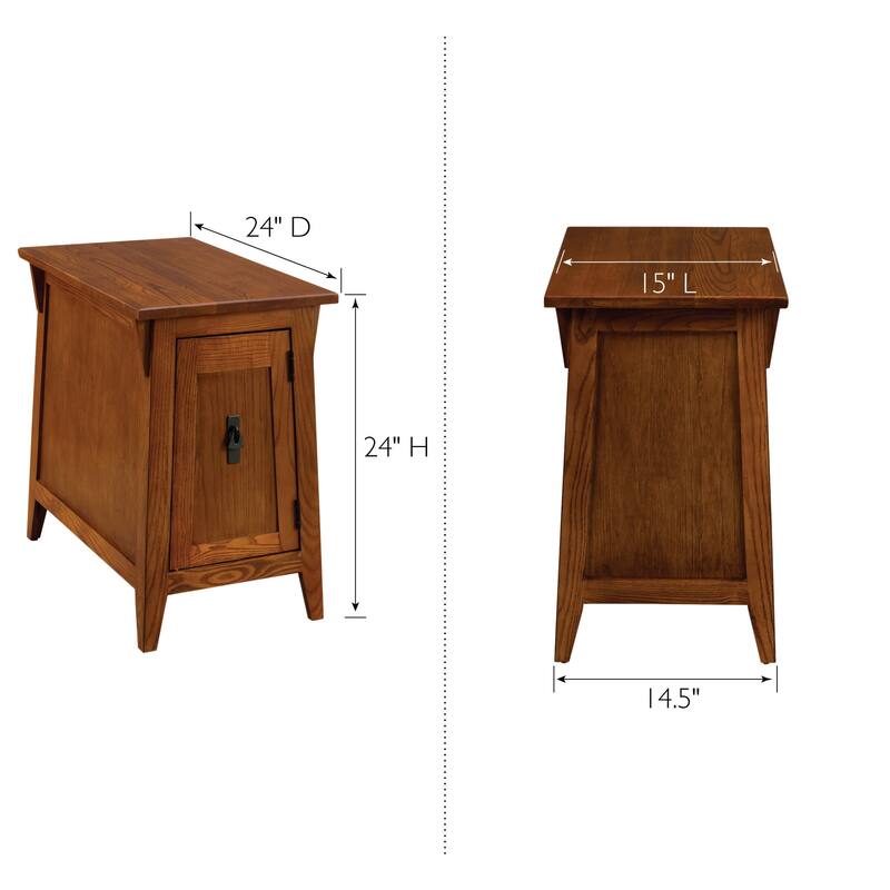 Leick Home Traditional Solid Wood Mission Cabinet End Table