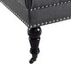 preview thumbnail 5 of 5, Abigal Charcoal Square Tufted Ottoman