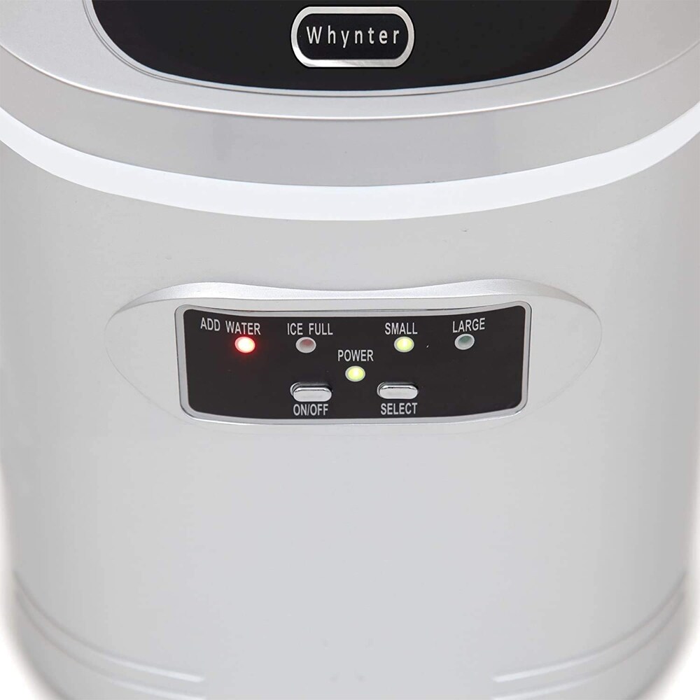 Compact and Portable Ice Maker, Silver
