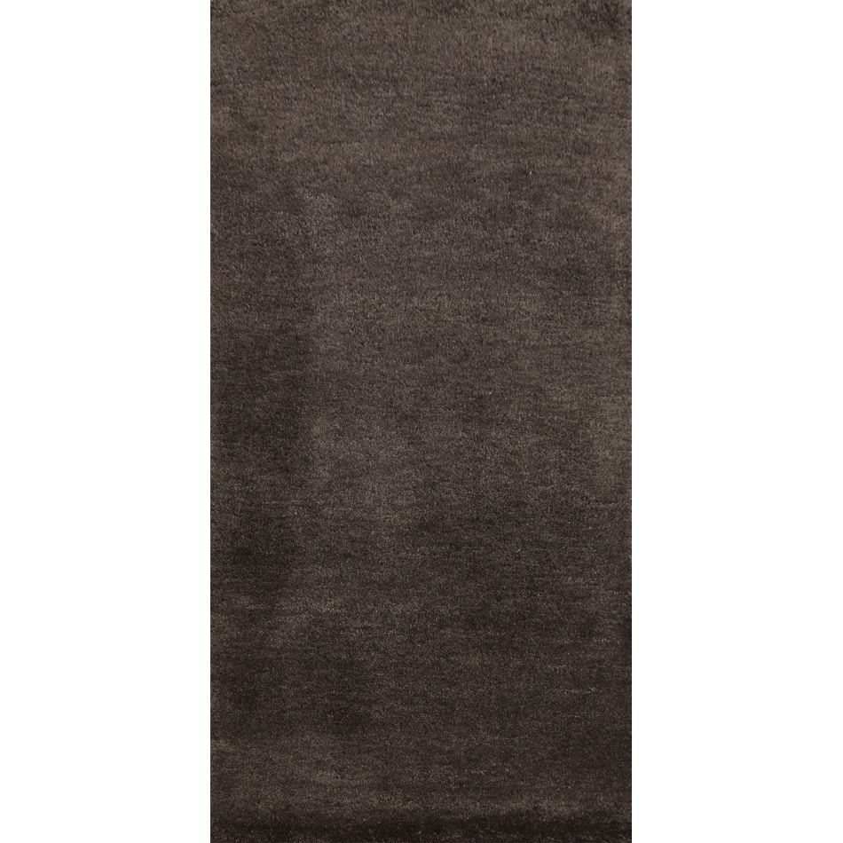 Hand Knotted Oriental 100% Wool Carpet Modern Solid Brown Gabbeh Runner Rug - 4' 9'' X 2' 3''