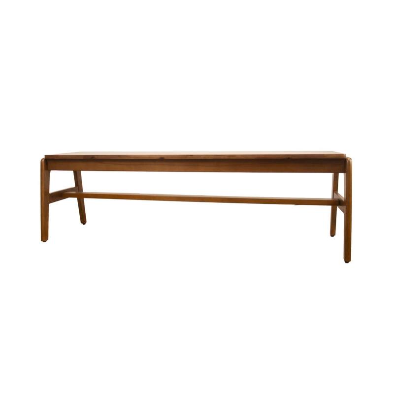 Mahfuza Solid Acacia Accent Bench, Brown