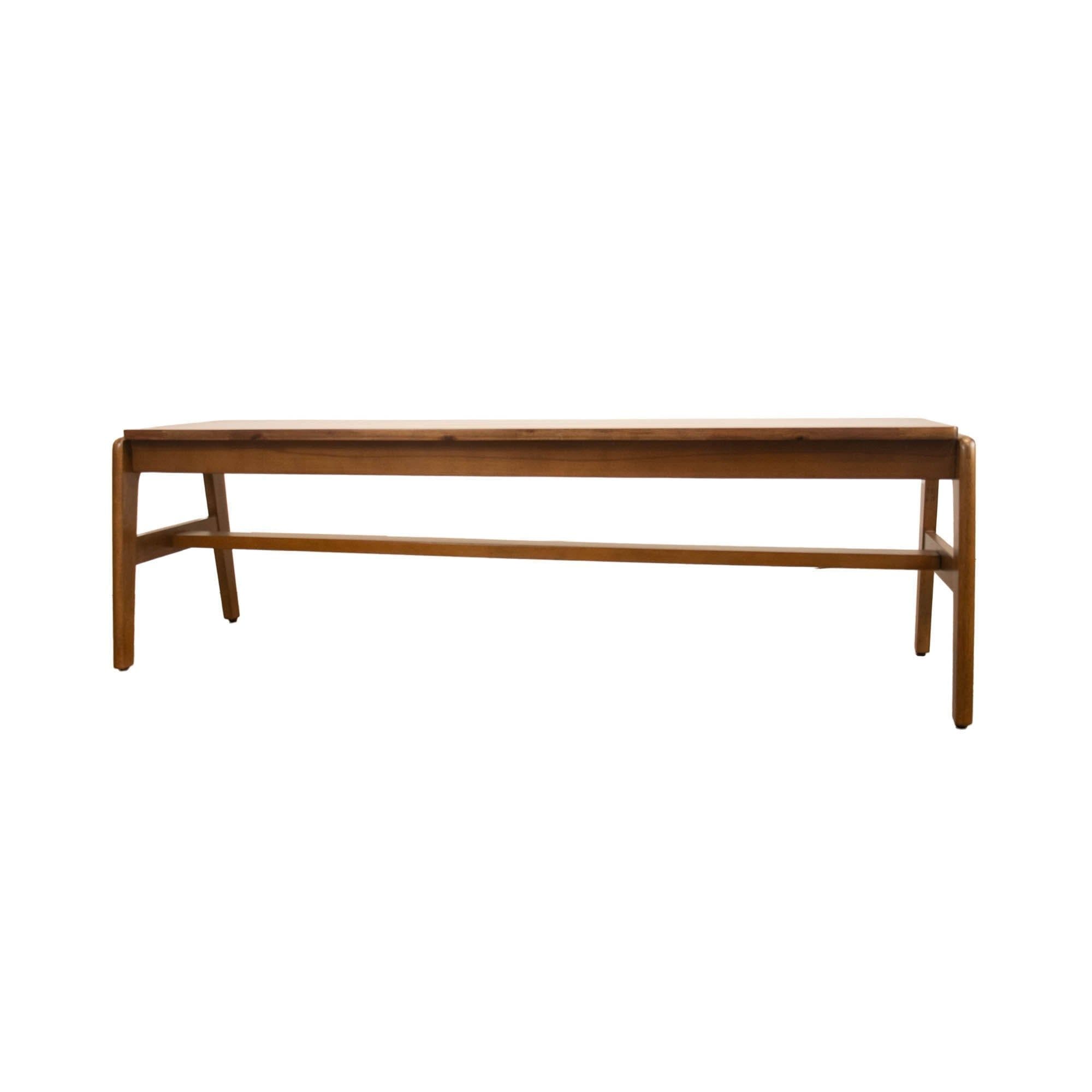 Mahfuza Solid Acacia Accent Bench, Brown