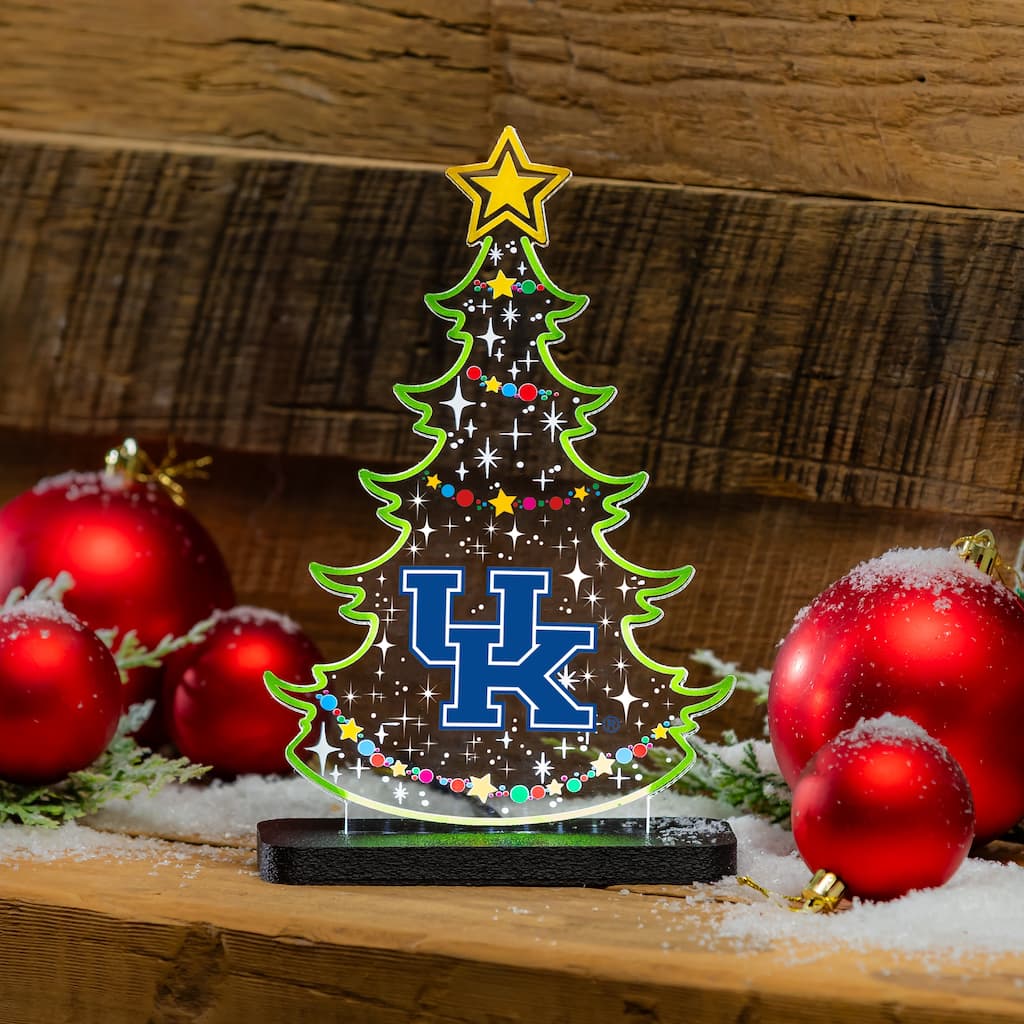 10" LED Tabletop Christmas Tree Desklite Sign, University of Kentucky