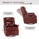 preview thumbnail 12 of 88, Echidna 29.6" Transitional Genuine Leather Swivel Rocker Nursery Chair with Nailhead Trim by HULALA HOME