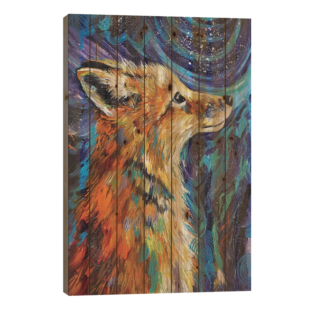 Night Watcher Print On Wood by Lindsey Dahl - Multi-Color
