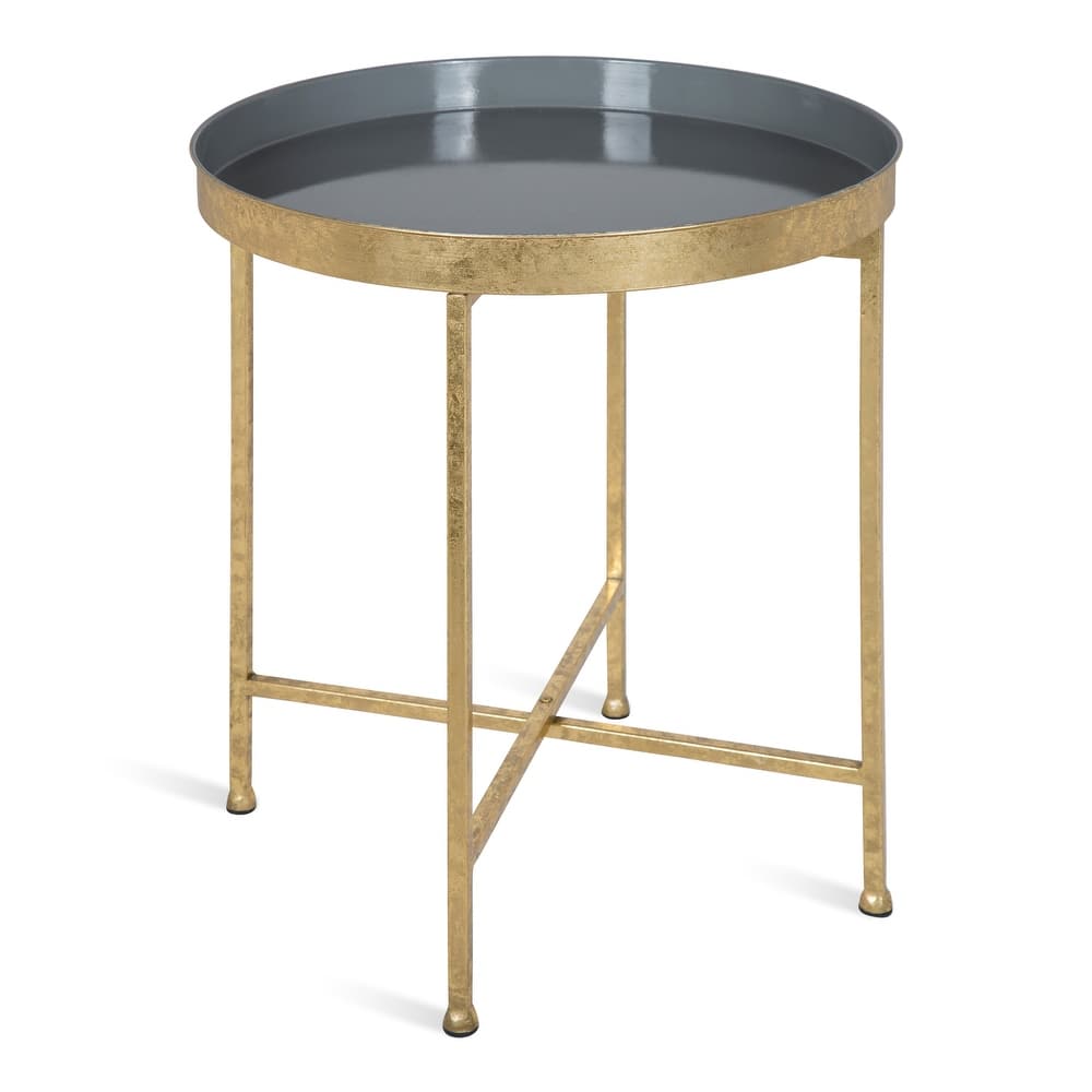Kate and Laurel Celia Round Metal Side Table - 18.25x18.25x22