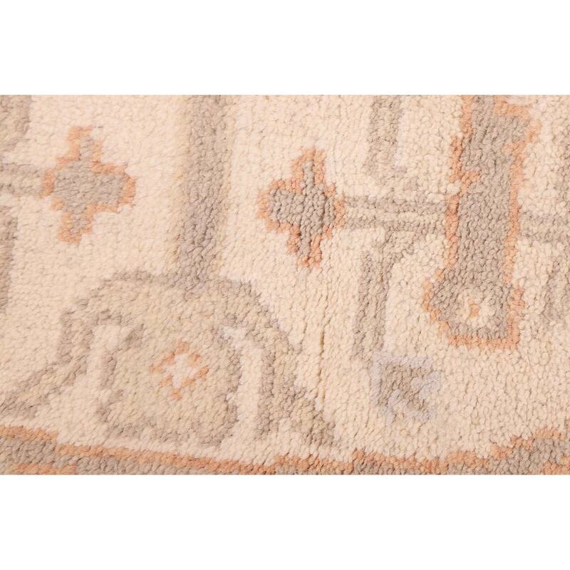 ECARPETGALLERY Hand-knotted Royal Oushak Ivory Wool Rug - 5'0 x 5'0