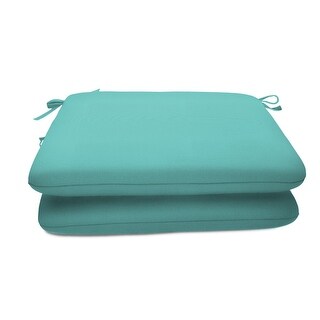 Sunbrella Solid fabric 2 pack 18 in. Square seat pad with 21 options - 18"W x 18"D x 2.5"H