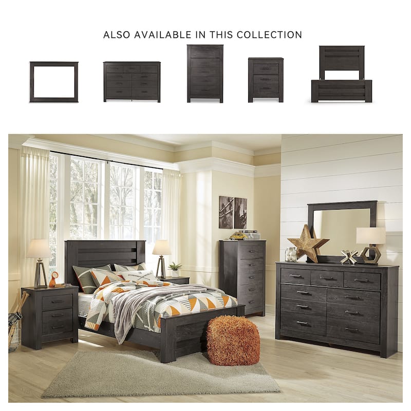 Brinxton Black Panel Bed