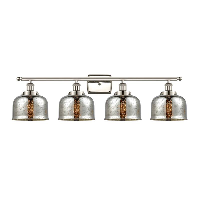 Innovations Lighting Ballston Urban Bell - 4 Light 38" Bath Vanity Light - Silver Plated Mercury/Polished Nickel