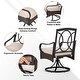 preview thumbnail 2 of 24, 7/8-Piece Patio Dining Set of 6 Swivel Metal Rattan Chairs with Deep-seating Chairs and Wood-like Table Top Table