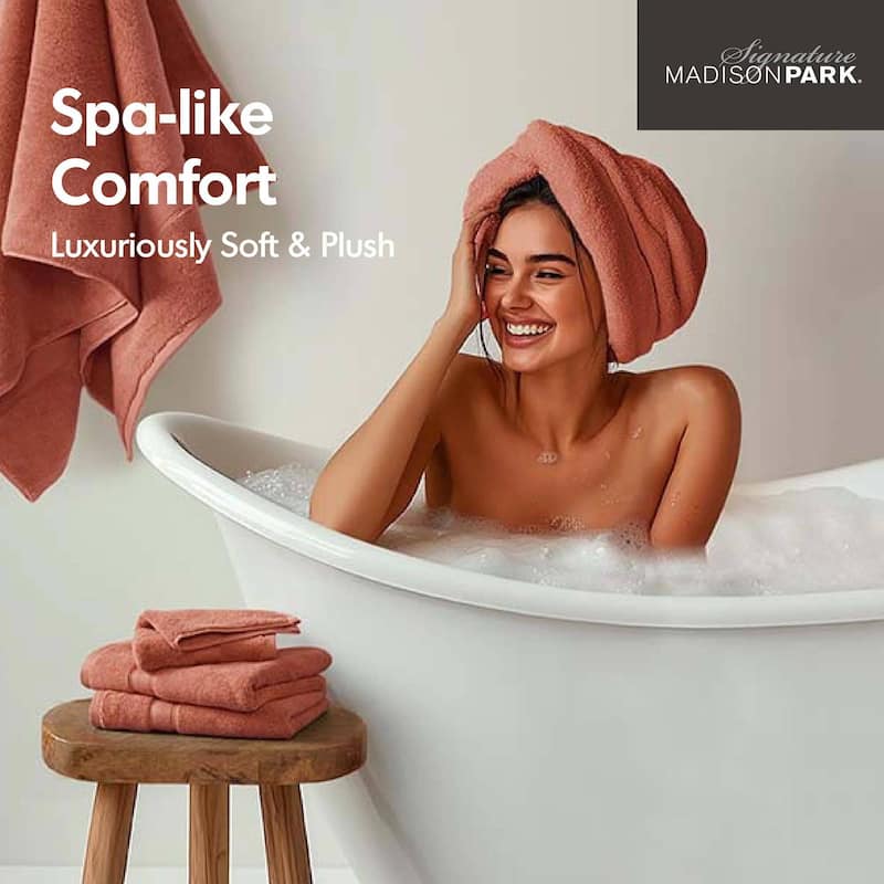 Madison Park Signature 800GSM Ultra-Soft 100% Cotton Absorbent Towel Set