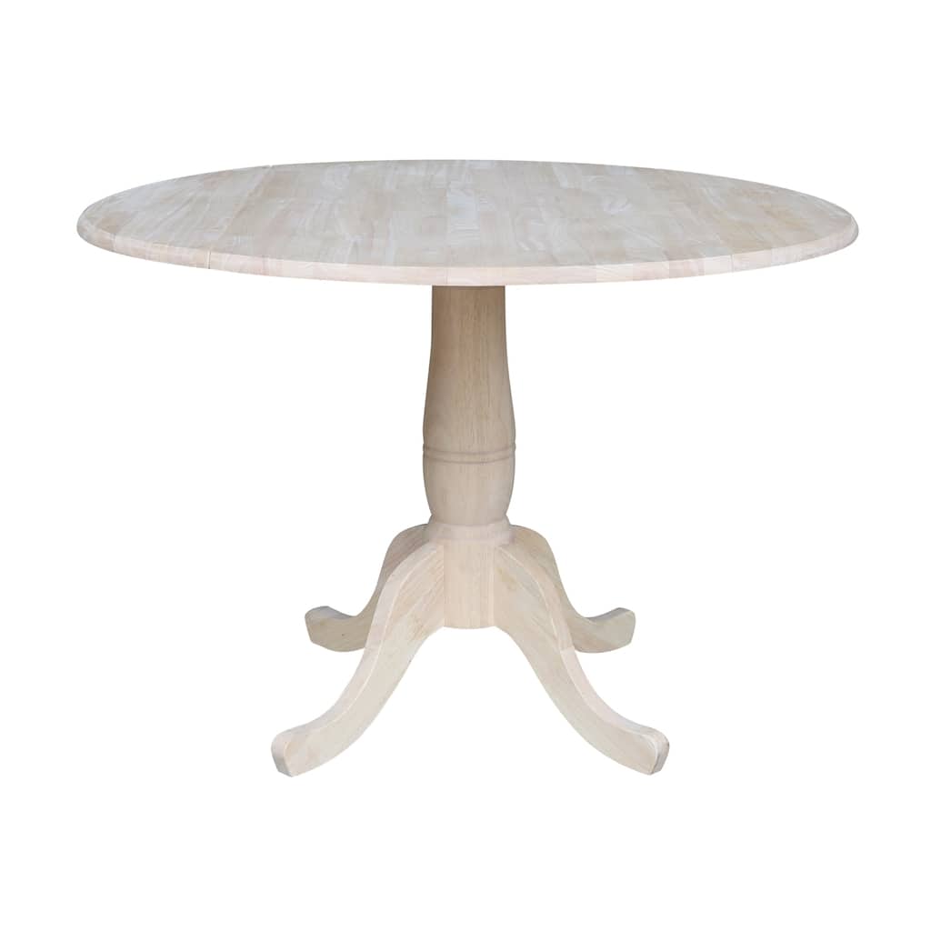 42" Round Pedestal Dual Drop Leaf Table