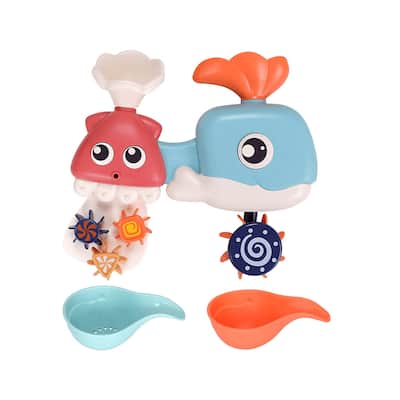 Children's Bathroom Whal Shower Toy Baby Toy Water Spray Toy Gift Set Gift Box