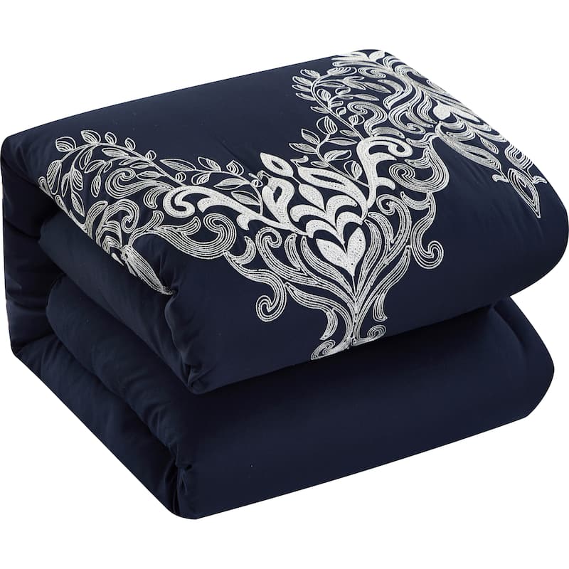 Nanshing Lacy 7 Piece Damask Embroidery Comforter Set