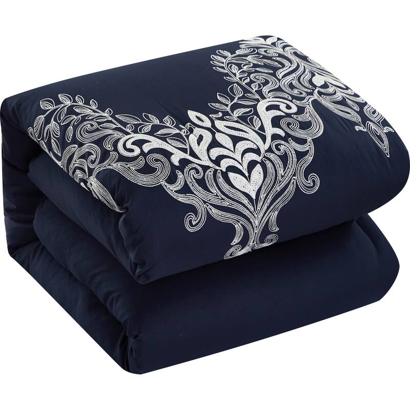 Nanshing Lacy 7 Piece Damask Embroidery Comforter Set