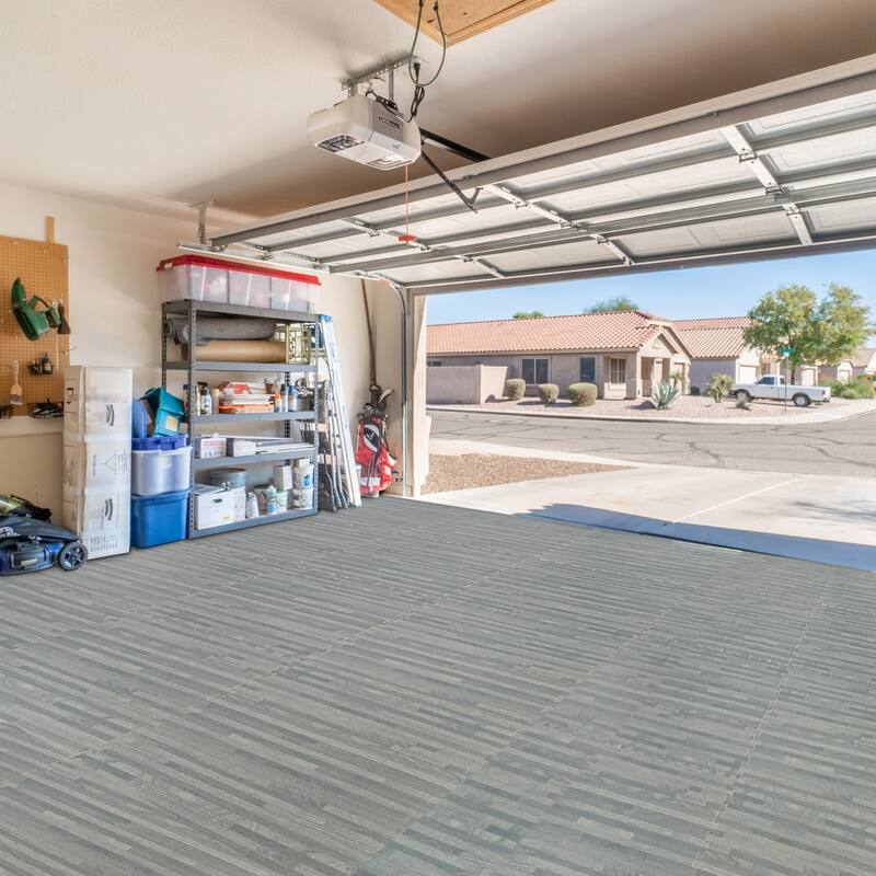 Sorbus 120 Sq. Ft. Wood Grain Floor Tiles Foam Mat EVA Interlocking Mats Tile 3/8-Inch Thick Flooring Wood Puzzle Exercise Mats