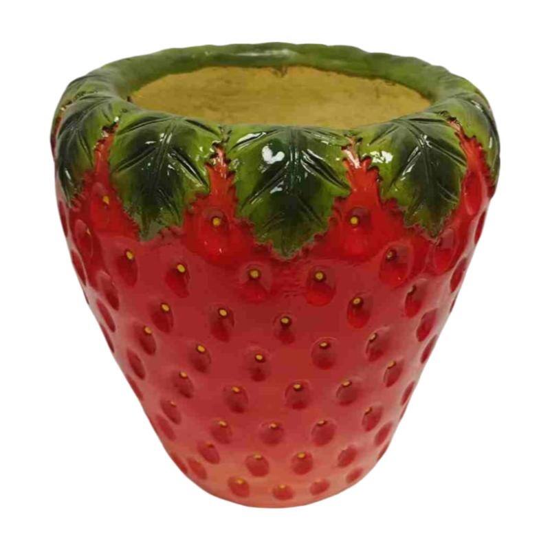 Strawberry-Shaped Planter, Fruit Design for flower herbs small greens