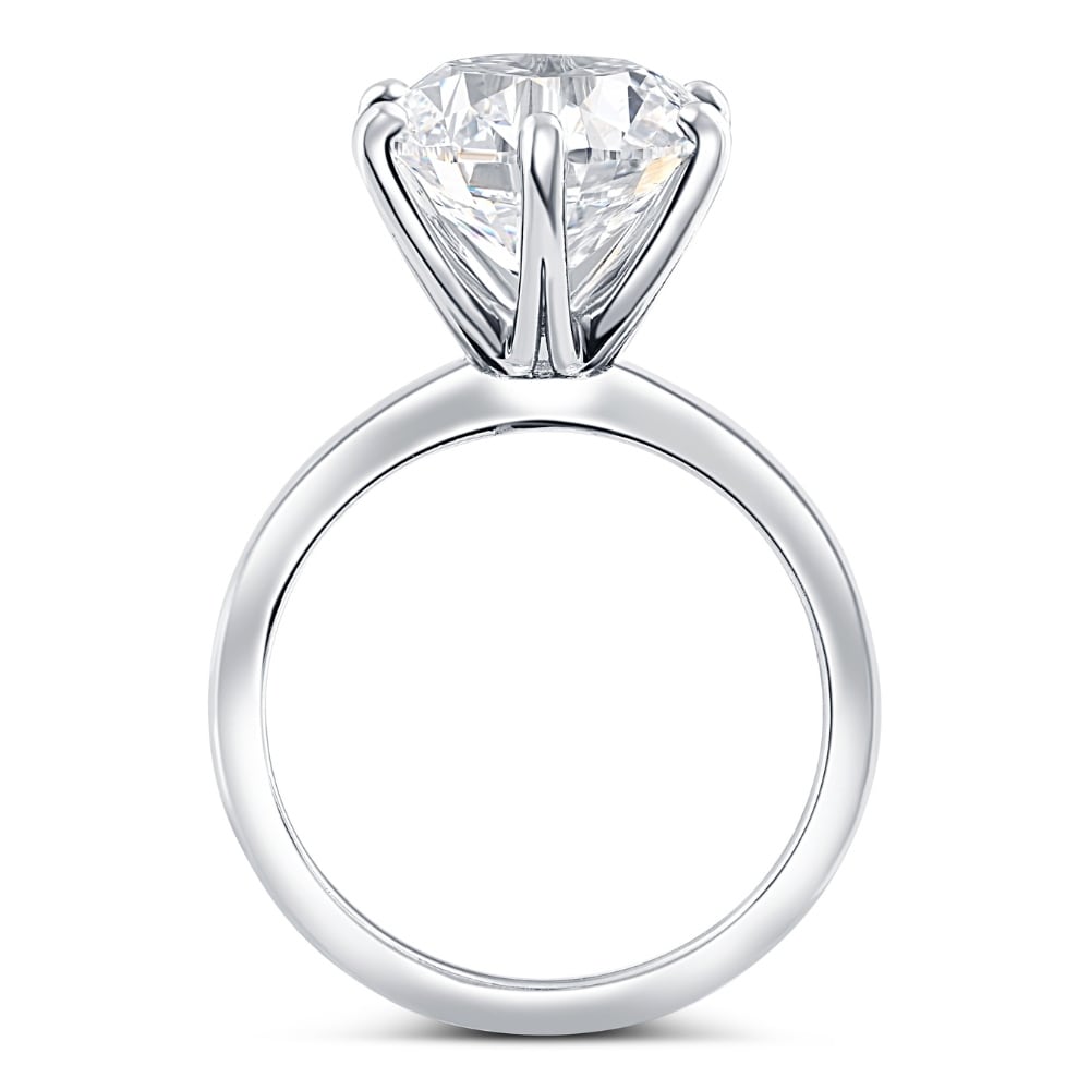 Bliss Diamond Certified 6Ct Solitaire Diamond Engagement Ring White Gold Lab Grown
