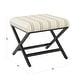 preview thumbnail 15 of 53, Porch & Den Boucher Modern Metal X-base Square Ottoman