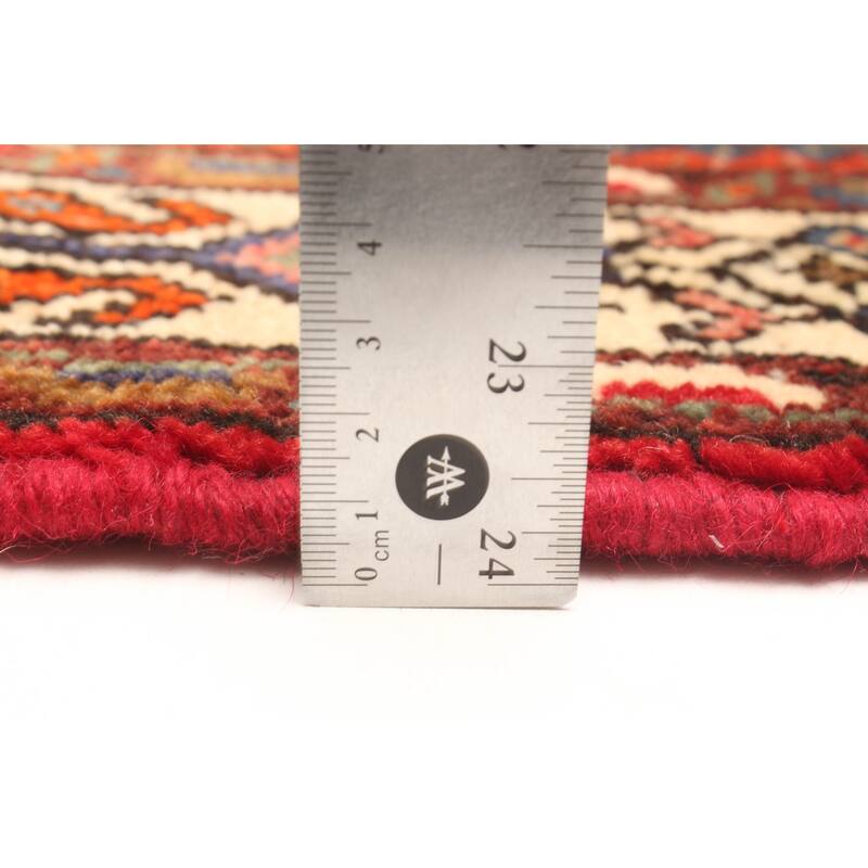 ECARPETGALLERY Hand-knotted Andelz Red Wool Rug - 2'11 x 6'10