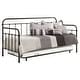 preview thumbnail 1 of 2, Livingston Metal Twin Daybed with Trundle Dark Bronze Dark Bronze - Twin