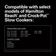 preview thumbnail 7 of 6, Hamilton Beach Air Fry Lid for 6 Quart Oval Slow Cookers