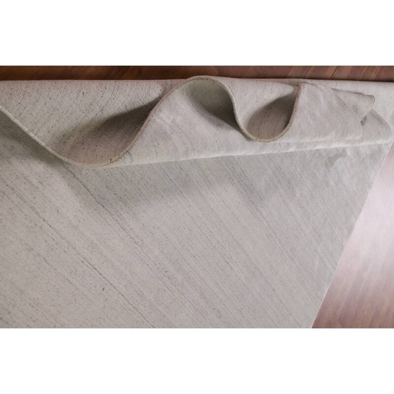 Hand Knotted Oriental 100% Wool Carpet Tribal Contemporary Beige & Ivories Gabbeh Area Rug - 5' 8'' X 5' 4''