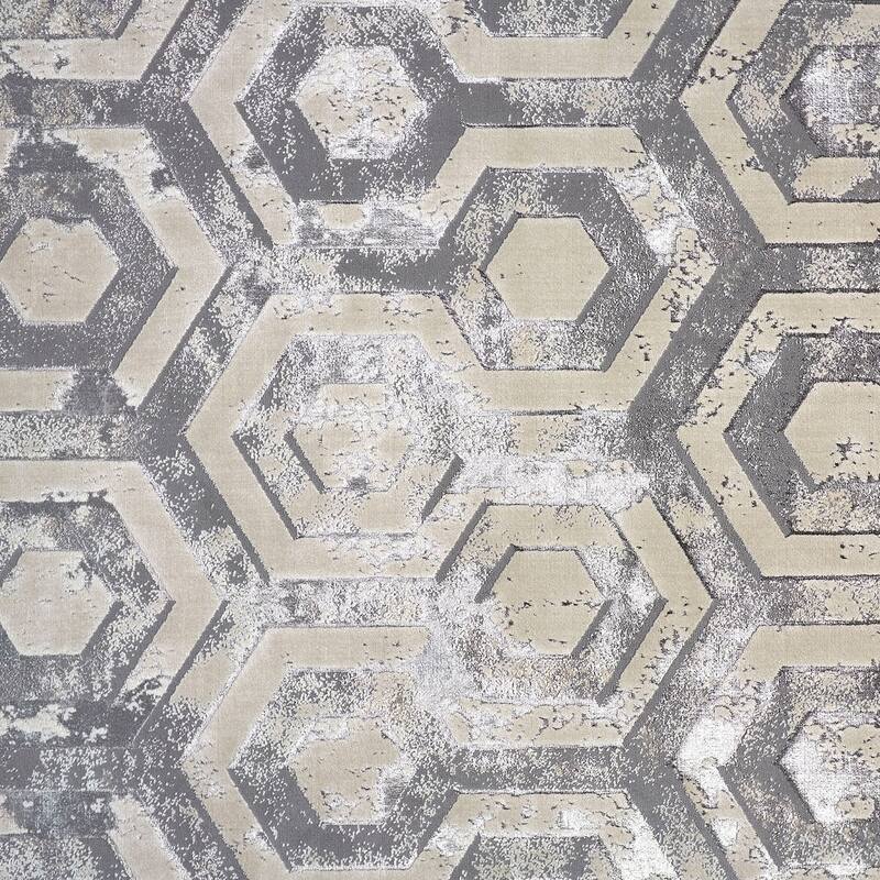 HomeRootsAbstract Glam Rectangle Area Rug - 120' X '96' X '0.39