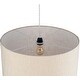 preview thumbnail 5 of 3, Moira Ivory Cotton Drum Pendant - 16"H x 21"W x 21"D