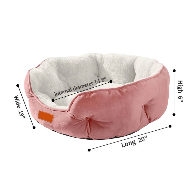 Microfiber Fleece Non-Slip Base Washable Soft Pet Bed for Small and Medium Pets