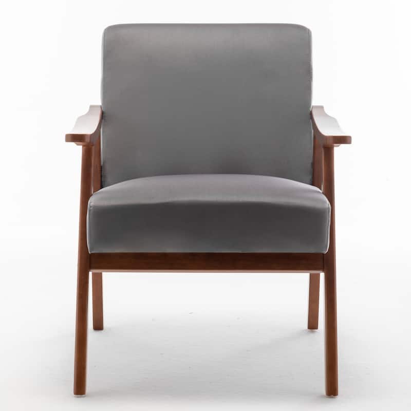 Cedrice 26.37" Wide velvet Accent Chair - Grey