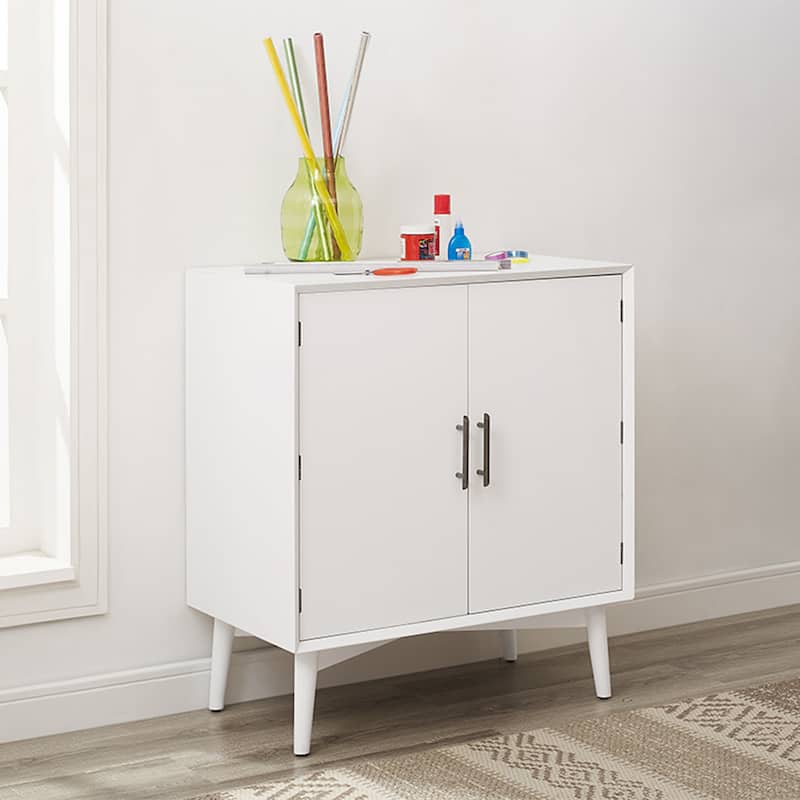Landon Bar Cabinet In White - 31.75"W x 19"D x 36"H
