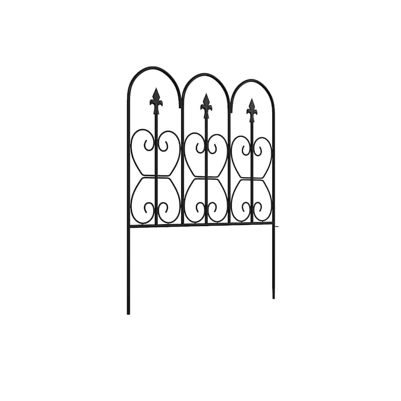 5/10-Pack Decorative Metal Garden Fence Panels Rustproof Outdoor Landscape Edging for Yard