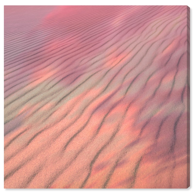 Wynwood Studio Canvas Nature and Landscape Wind colored the sand Pink and Modern & Contemporary Wall Art Canvas Print