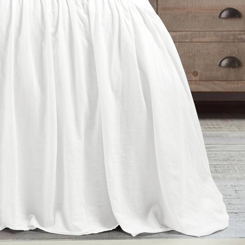 Lush Decor Belgian Flax Prewashed Linen Rich Cotton Blend Bedspread 3Piece Set