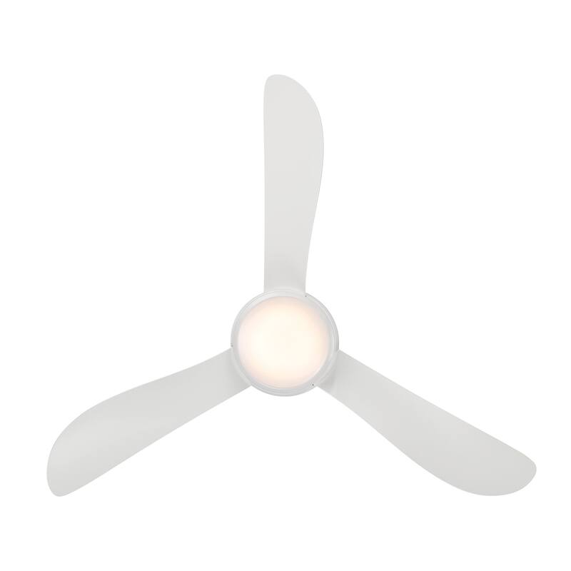 Corona 3-Blade Smart FlushMount Ceiling Fan 44in 3000K LED & Remote - N/A
