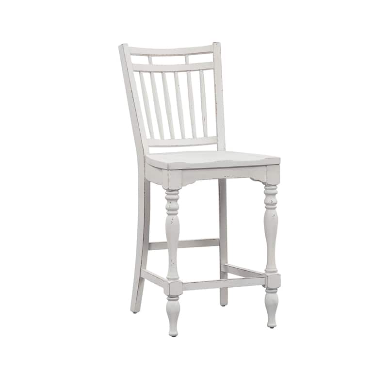 Magnolia Manor Antique White Weathered Bark Opt 5 Piece Gathering Table Set
