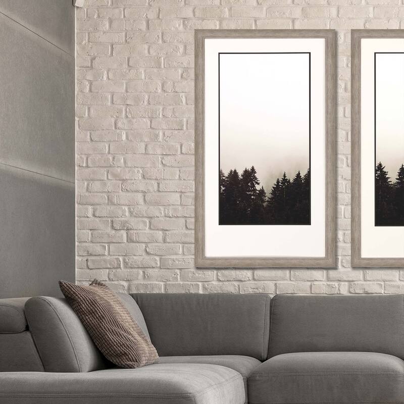 Misty Peak I Framed Art Giclee Under Glass - Black