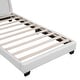 preview thumbnail 26 of 25, Twin Size Upholstered Leather Platform Bed with Rabbit Ornament