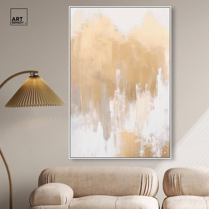 Soft Grey Glam Gold II Canvas by Art Remedy