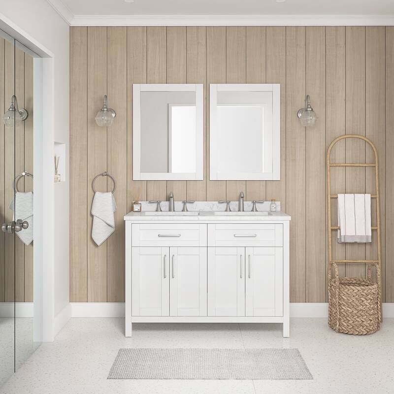 OVE Decors Tahoe 48 in. Double Sink Bathroom Vanity in Brushed Almond Latte