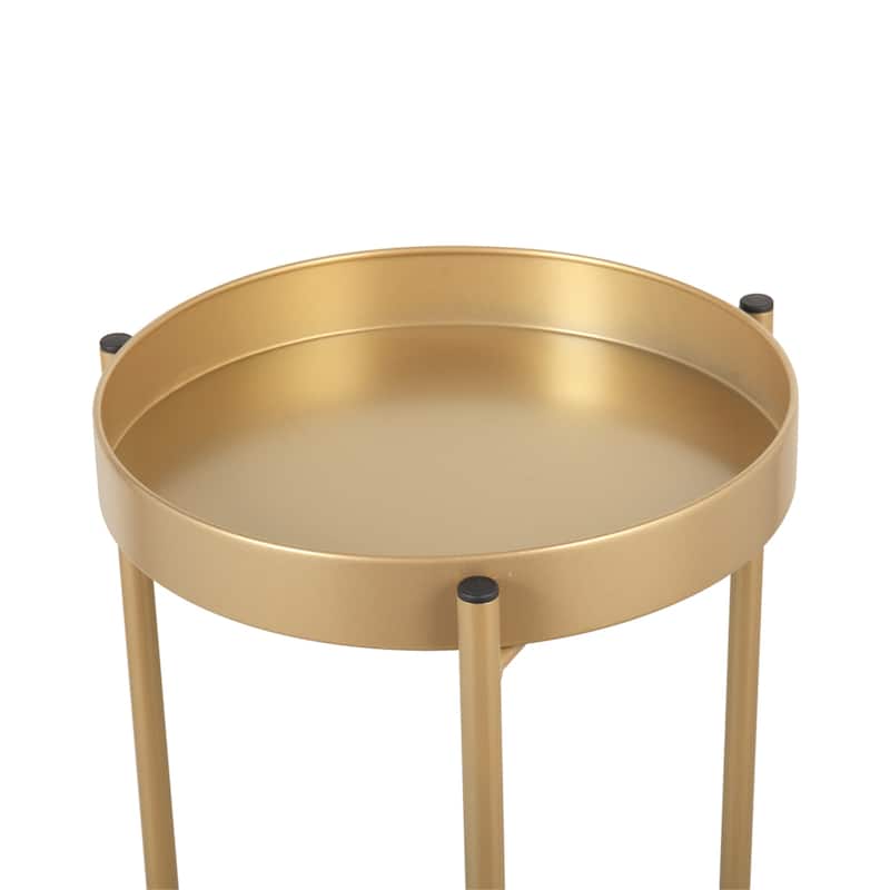 Modern Folding Metal 2-Tier Plant Stand