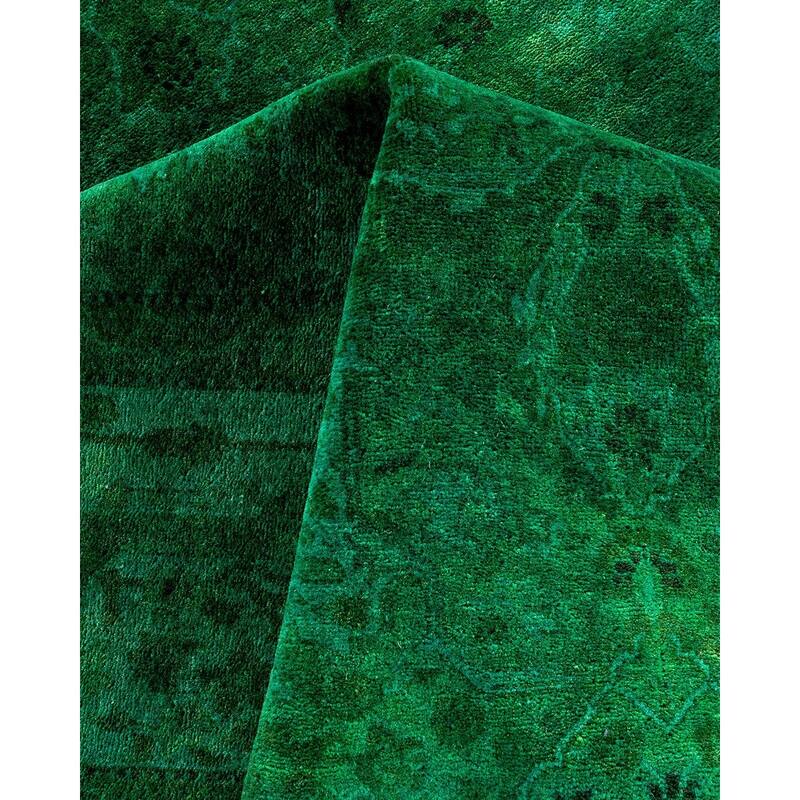 Contemporary Overdyed Wool Hand Knotted Area Rug - 6' 3" x 9' 3"