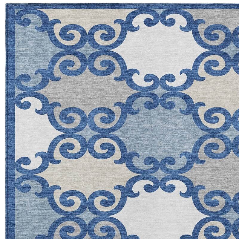 HomeRoots Trellis Transitional Rectangle Outdoor Rug