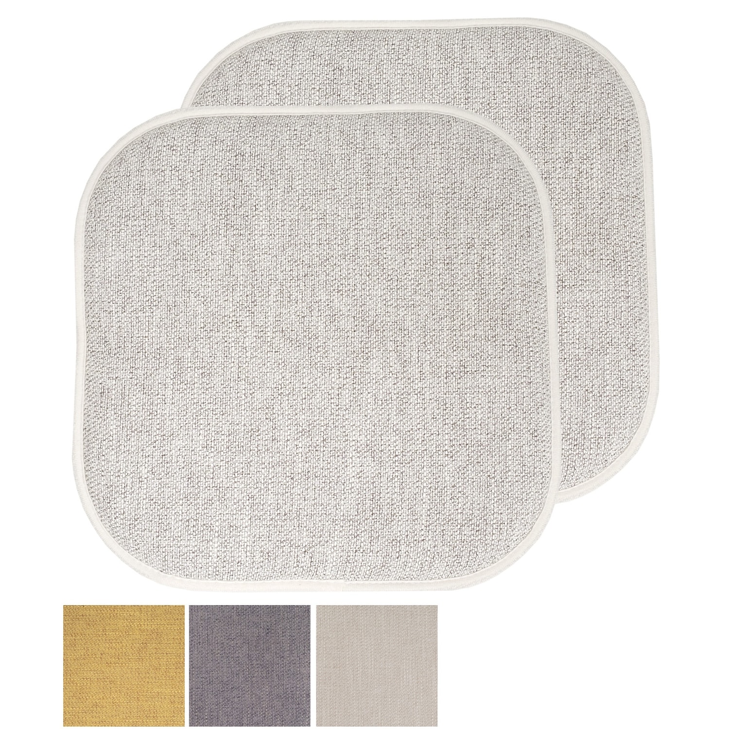 Sweet Home Collection Alexis Memory Foam Non Slip Back Chair Pad Cushion 16" x 16"