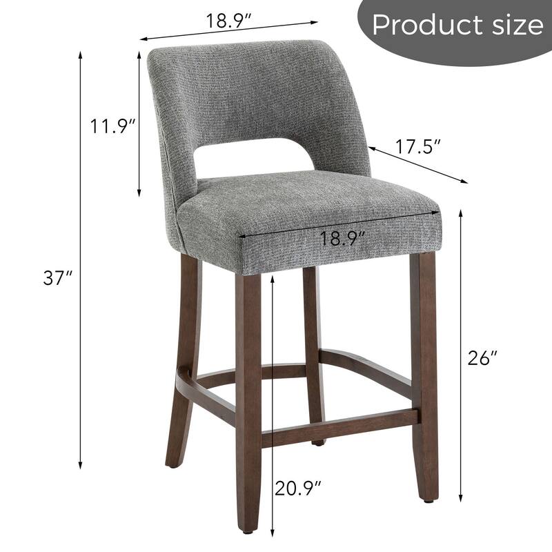 Set of 2/4/6 Wooden Bar Stools with Footrest/Counter Stools